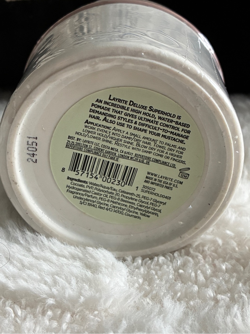 SOLD Layrite Deluxe Superhold Pomade, 4.25 oz, NEW NIB, $25 - Picture 5 of 5